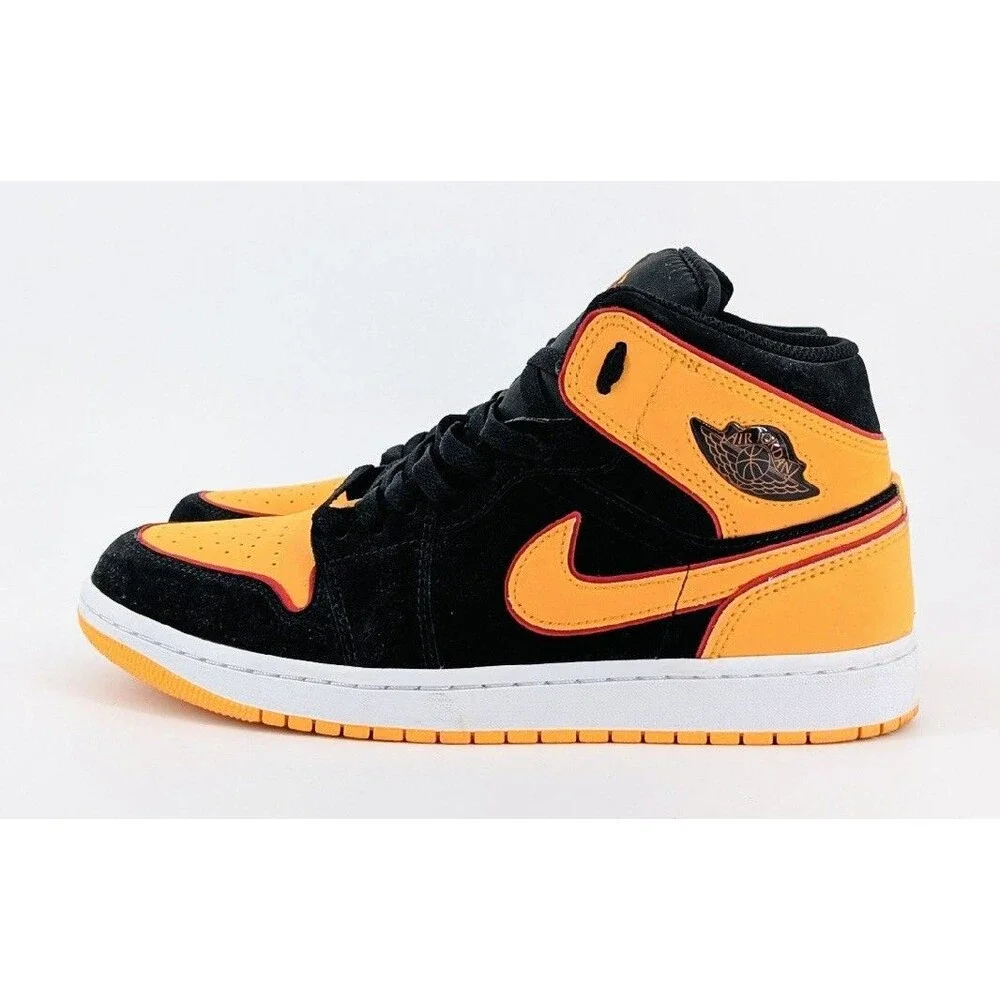 Nike Air Jordan 1 SE Mid Fat Tongue Vivid Orange Black Men’s 9.5 FJ4923-008